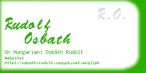 rudolf osbath business card
